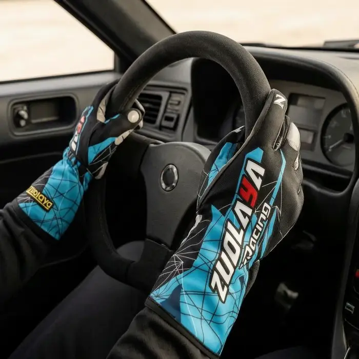 Gants de karting à manchette élastique