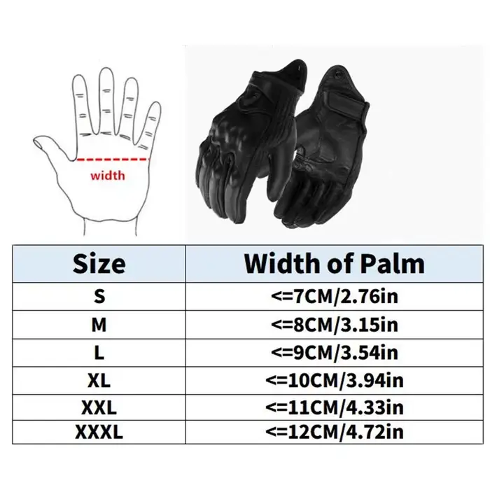 S-XXXL gants de Moto en cuir de chèvre hommes femmes