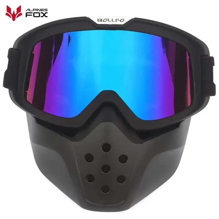 Lunettes de Motocross anti-poussière Ski Sports de plein air Moto masque modulaire détachable lunett