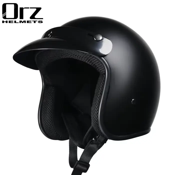 Casque de moto 3/4 demi-visage unisexe adulte toutes saisons homologué DOT en ABS ventilé pour moto