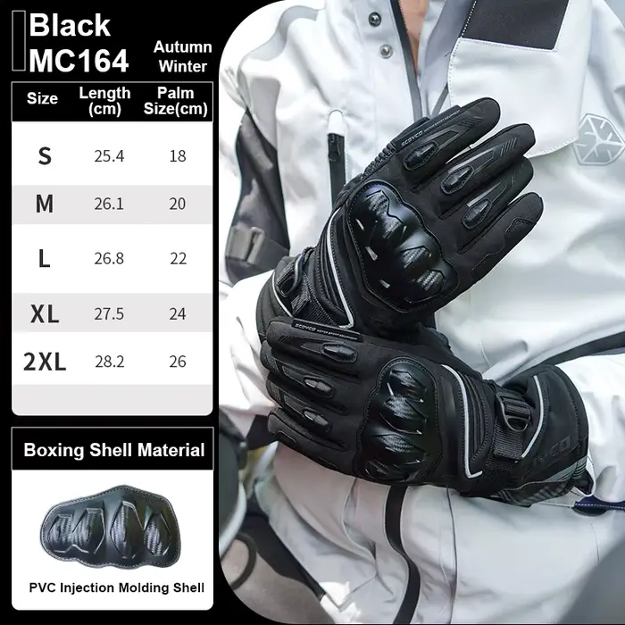 SCOYCO-Gants de moto à écran tactile pour hommes et femmes, mitaines d'équitation de motocross, impe