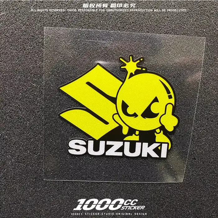 Autocollant décoratif personnalisé et amusant pour moto Suzuki