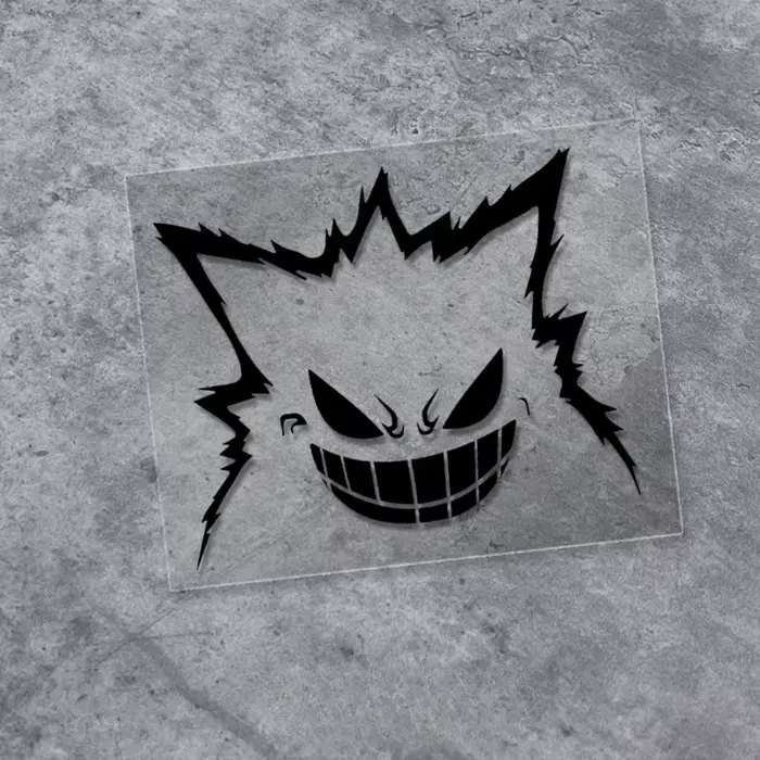 1 pièces mauvais visage souriant Anime Moto réservoir de carburant autocollants bricolage course cor