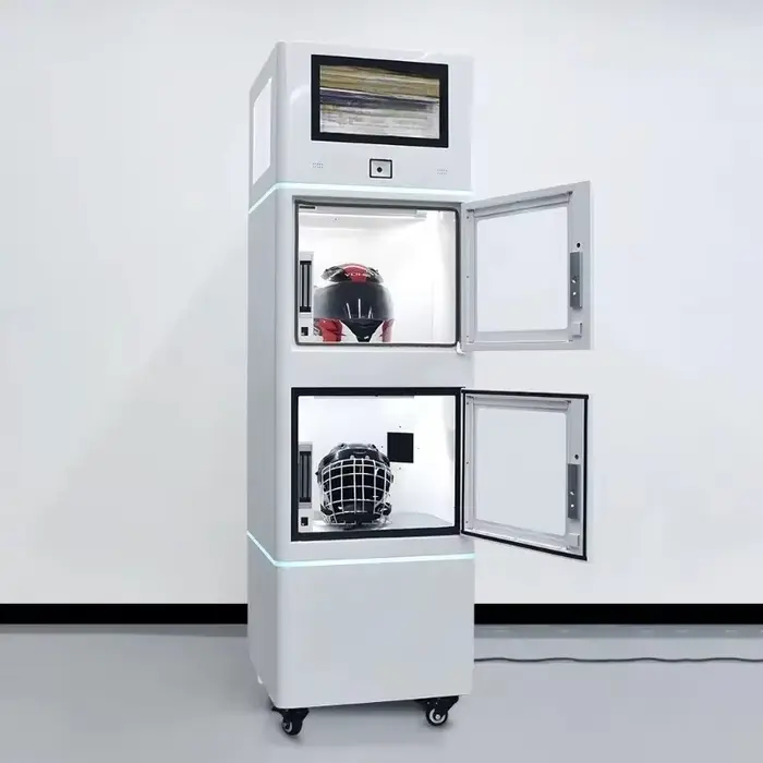 Distributeur automatique de désinfection pour casques de moto doubles, machine de nettoyage et de dé