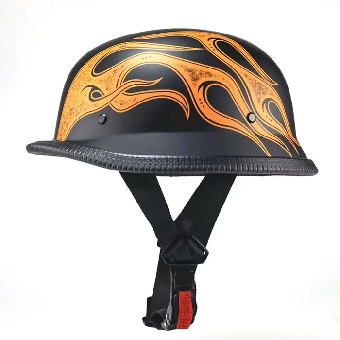 Nouveau casque de moto approuvé DOT demi-visage Vintage rétro allemand Protection de sécurité nouvel