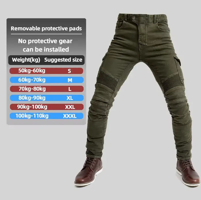 Pantalon de moto en jean, pantalon de motocross, pantalon décontracté pour motard, quatre saisons, é