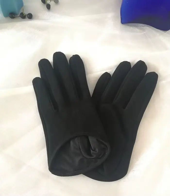 Mitaines courtes en cuir de chèvre véritable pour femmes