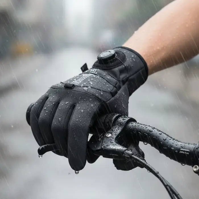 Gants de cyclisme d'hiver chauds imperméables coupe-vent unisexe avec écran tactile pour l'équitation en plein air ski course accessoires de vélo