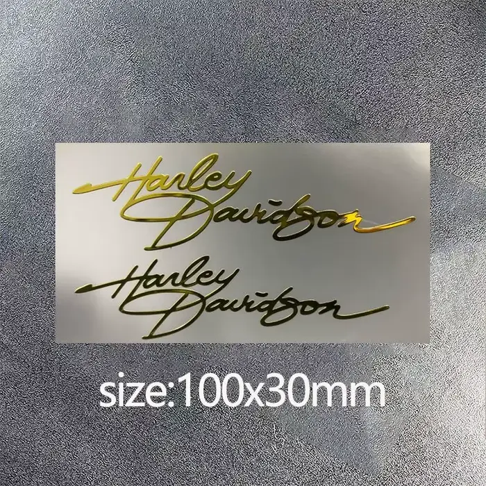 Autocollant personnalisé pour casque de moto en métal, décalcomanies de décoration rétro pour Harley