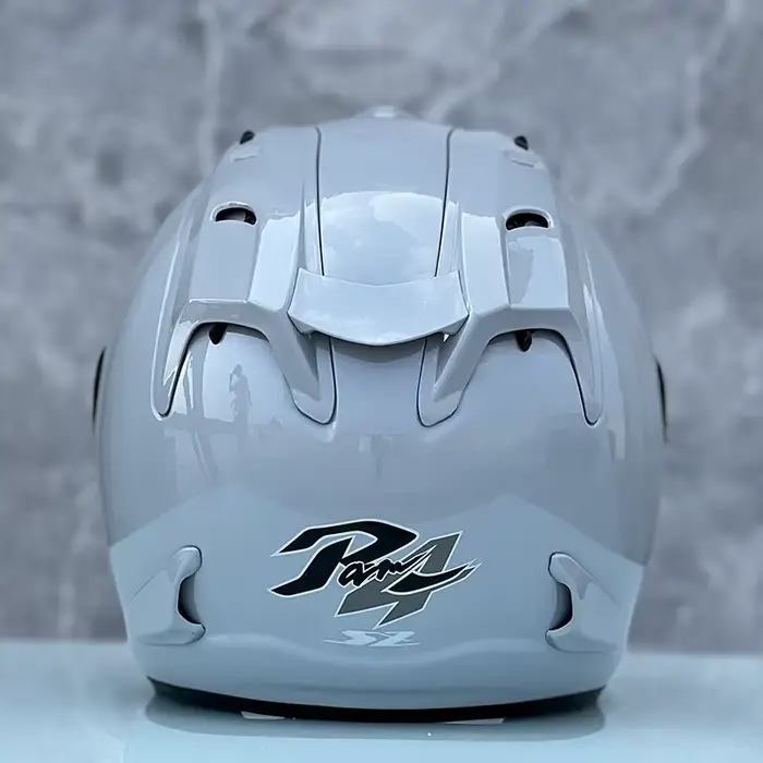 Demi-casque gris ciment Ram4 approuvé ECE pour hommes et femmes