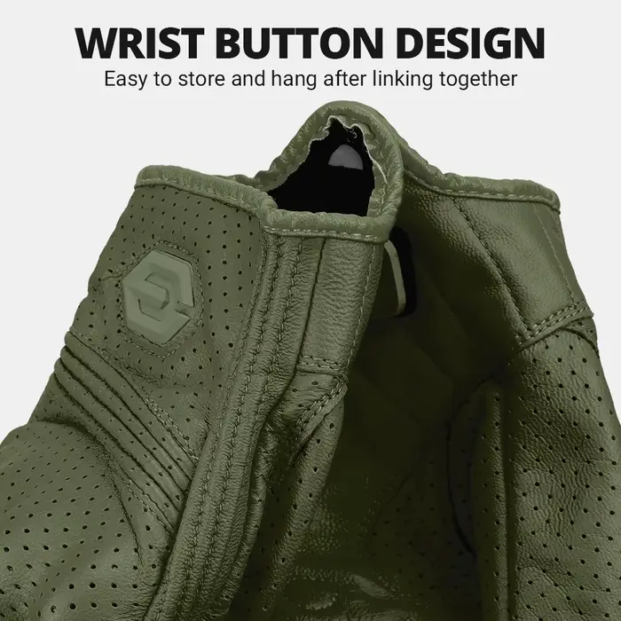 Nouveaux gants de moto rétro gants respirants en cuir véritable pour hommes et femmes gants de Scooter confortables toutes saisons