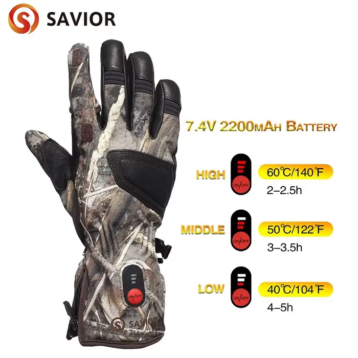 Gants chauffants à batterie Rechargeable pour hommes et femmes, alimentés par chauffage électrique p