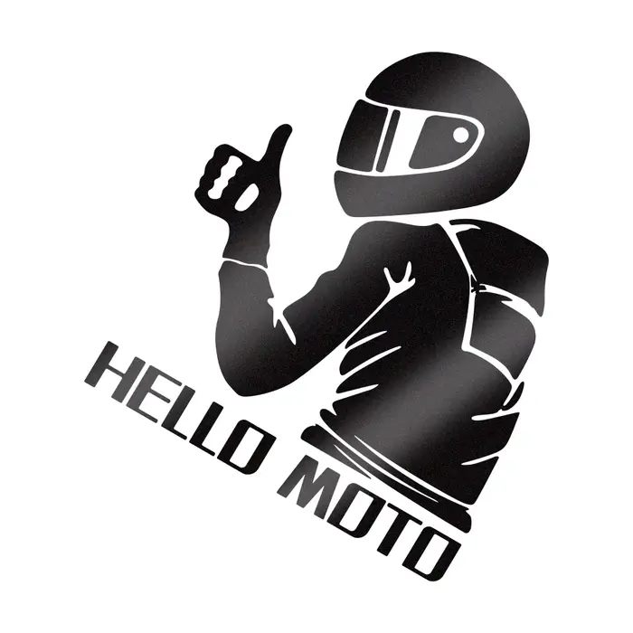 Autocollant de Moto Hello Moto réfléchissant