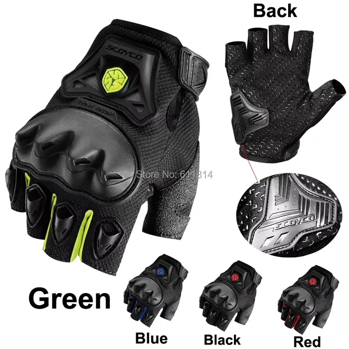 Scoyco – Gants de Moto demi-doigt