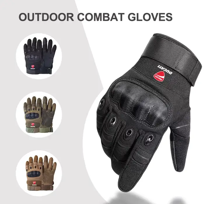 Gants de moto en cuir Vintage pour écran tactile Ducati