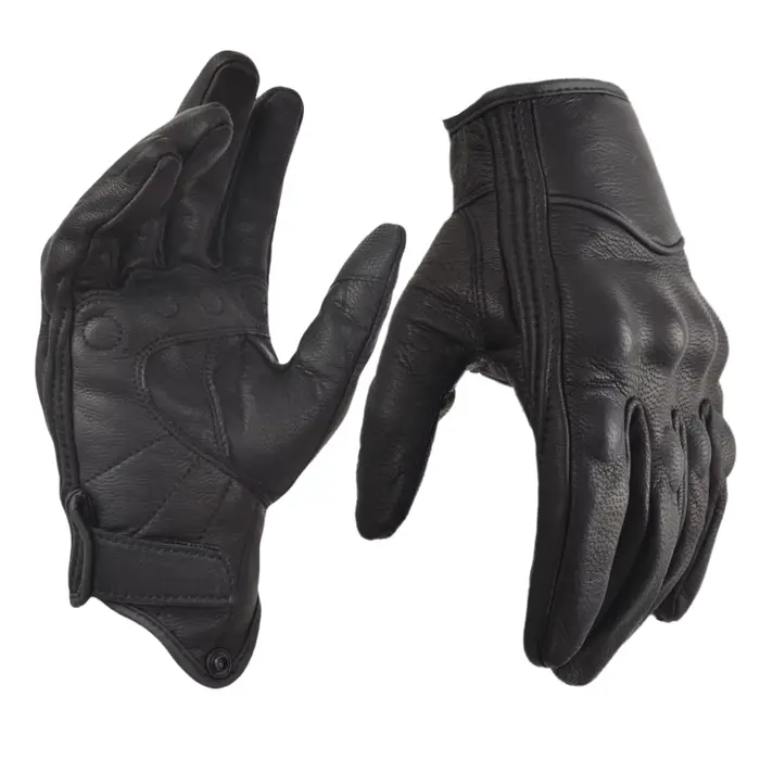 Gants d'extérieur en cuir pour moto, gants de conduite urbaine à basse vitesse, gants complets pour 