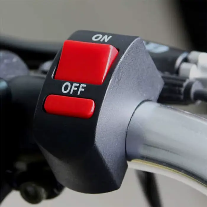 Connecteur de bouton marche/arrêt de moto, interrupteur de bouton poussoir, commutateurs de guidon d