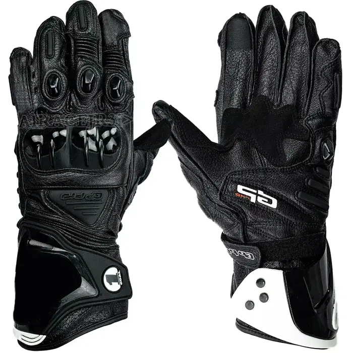 Gants de moto en cuir Alpine pour la course GP, la conduite sur circuit, anti-chute, respirants, com