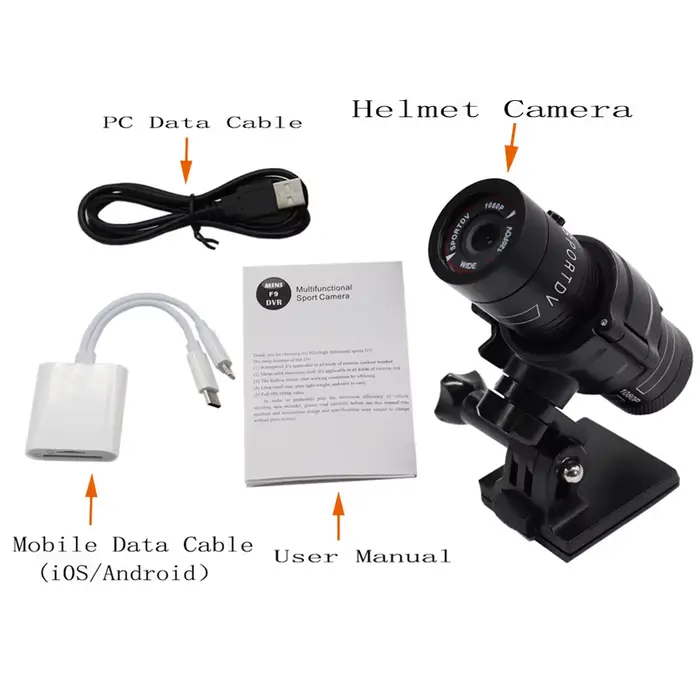 Caméra de casque tactique 720 1080P, nouveau Style, caméra de Sport pour la chasse, Airsoft CS Warga