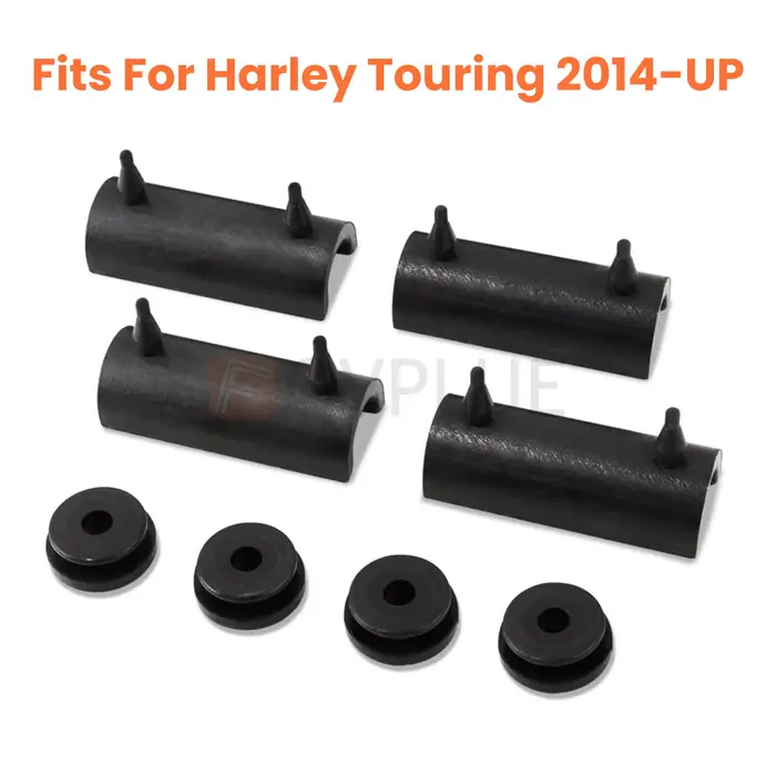 Accessoires pour moto Sac de selle Support en caoutchouc Grommets Kit de coussins pour Harley Tourin