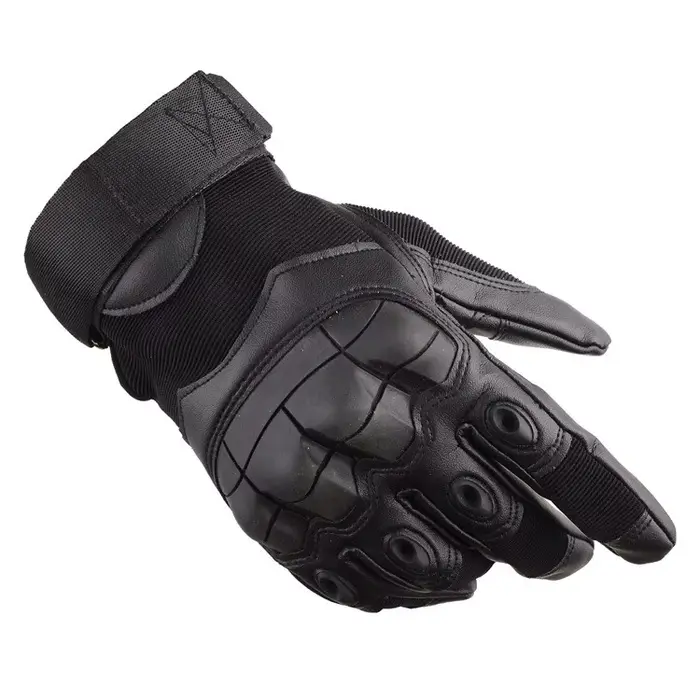 Gants de moto en cuir pour hommes et femmes, écran tactile, carbone, cyclisme, moteur, hiver, Hurbik