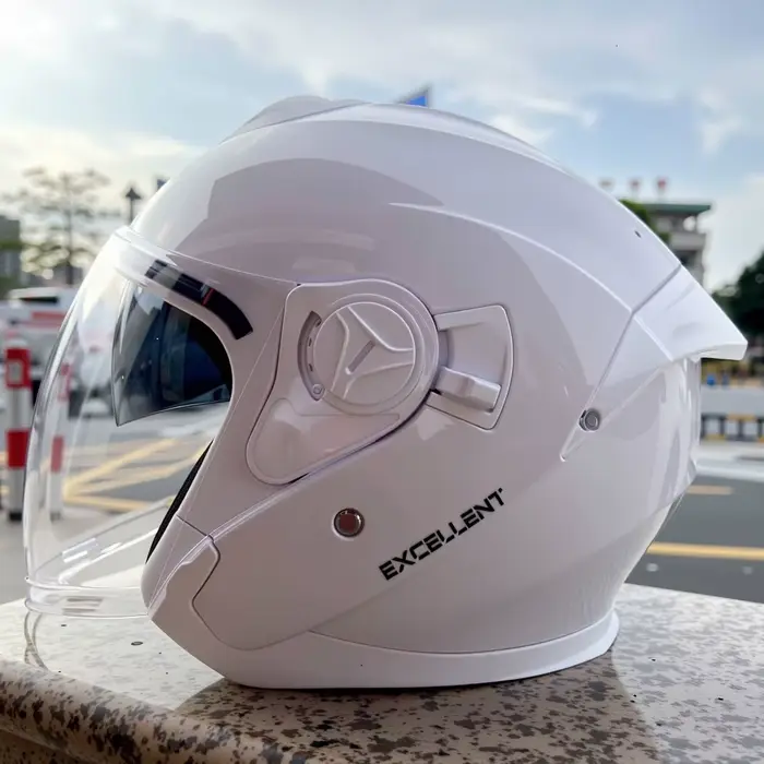 2025 dernier casque de Moto de haute qualité demi couvrant double lentille Cascos para Motos mâle fe