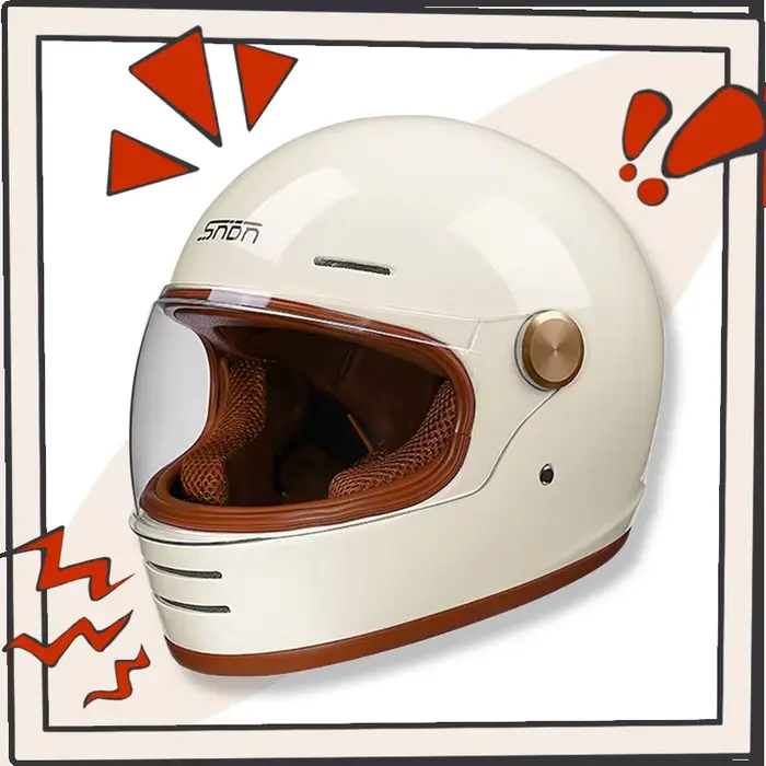 Casque ouvert vintage certifié DOT - Style rétro | Équitation d'été fraîche et confortable