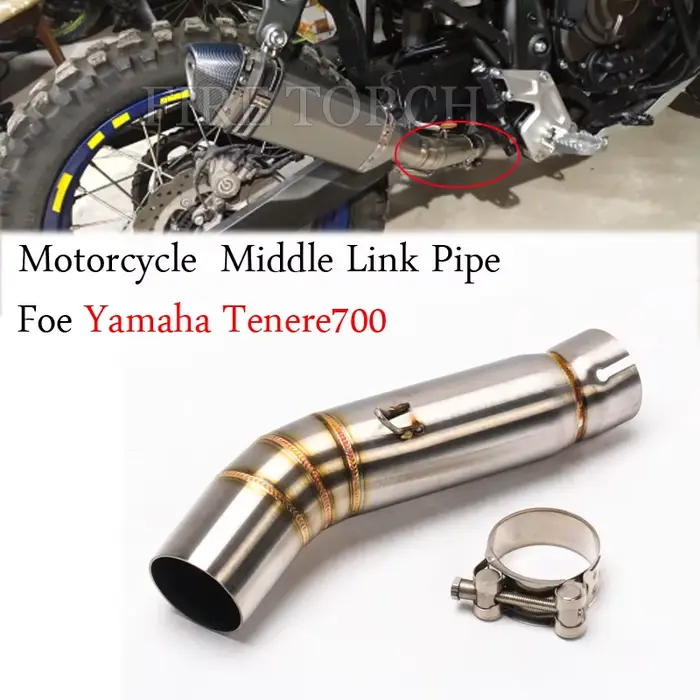 Sans lacet pour Yamaha Tenere700 Tenere 700 moto échappement silencieux évasion connexion en acier i