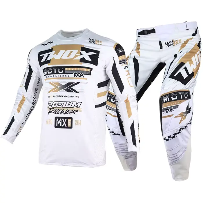 Ensemble d'équipement de course de Motocross, maillot/pantalon, combinaison de vélo tout-terrain MX 