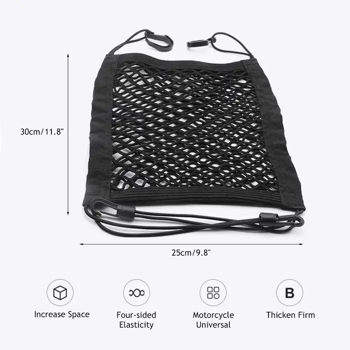 Filet de rangement pour casque de moto