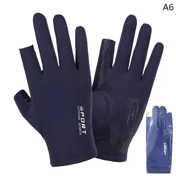 1 paire de gants de moto respirants en soie glacée, antidérapants, Anti-UV, pour Sports de plein air