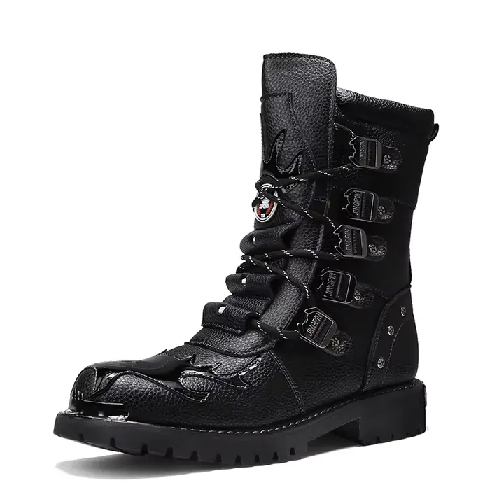 Bottes de moto quatre saisons pour hommes, nouvelle mode d'extérieur, grande taille, chaussures de c