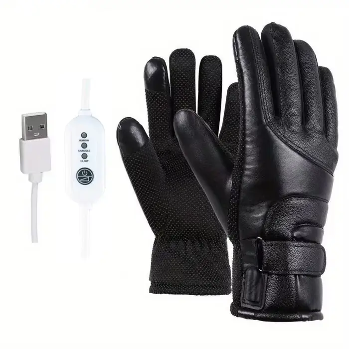 Gant électrique USB 5V pour moto, chaleur d'hiver, résistance au froid, écran tactile, gants de Spor