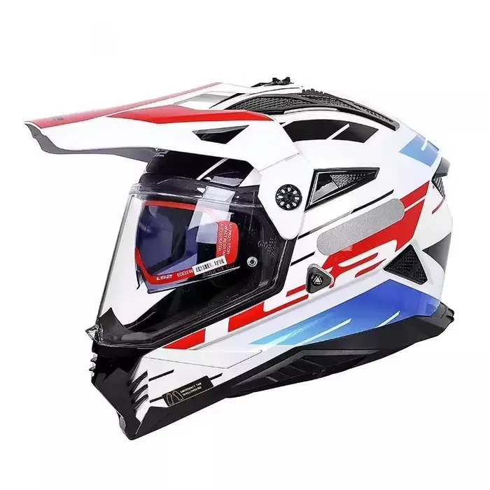 2025 nouveau LS2 MX702 casques de Moto intégral Double lentille casque de course tout-terrain hommes