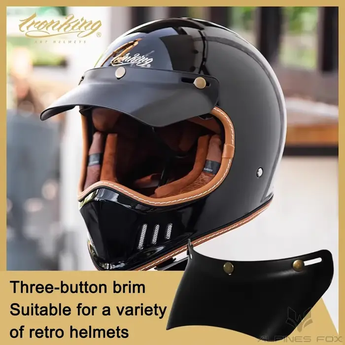 Visière de casque de moto demi-visage rétro