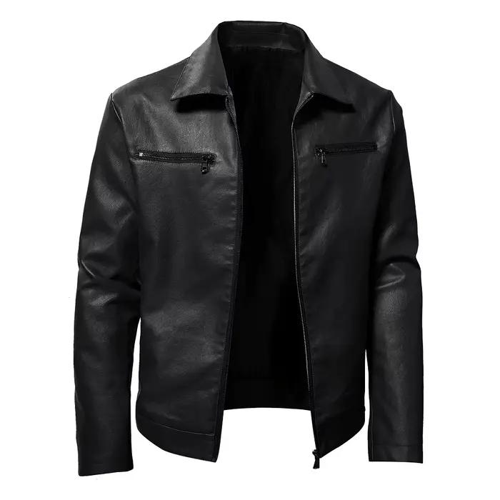 Veste de moto rouge pour hommes, nouveaux manteaux de printemps en Faux cuir PU, manteau de motard d