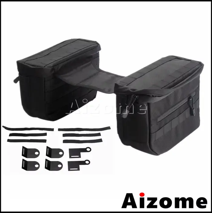 Sacs de selle latéraux de moto imperméables, sacs de selle de rangement de voyage pour outils de cav