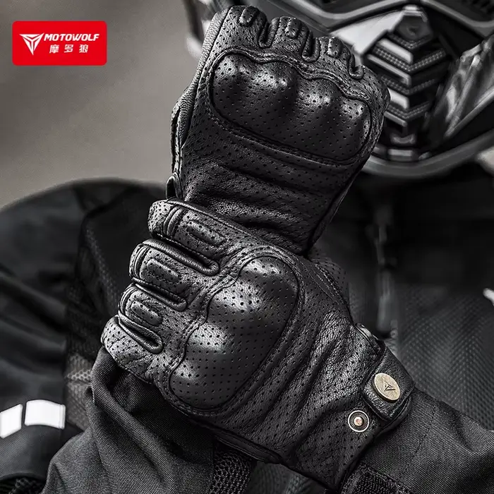 Motowolf été Moto gants en cuir