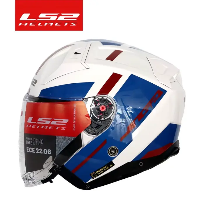 OF603 casque de moto hommes et femmes quatre saisons double lentille demi-casque véhicule électrique