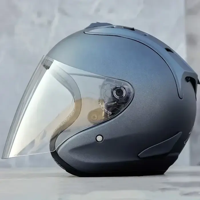 3/4 casque ouvert Ram4 gris mat casque de Moto été hommes et femmes Jet Scooter Motobike demi-casque