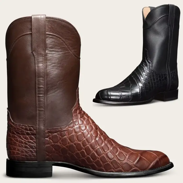 Hommes bottes mi-mollet Western Cowboy moto