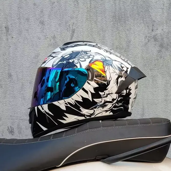 Casque de sécurité à double lentille pour motocross, casque de course professionnel, protecteur inté