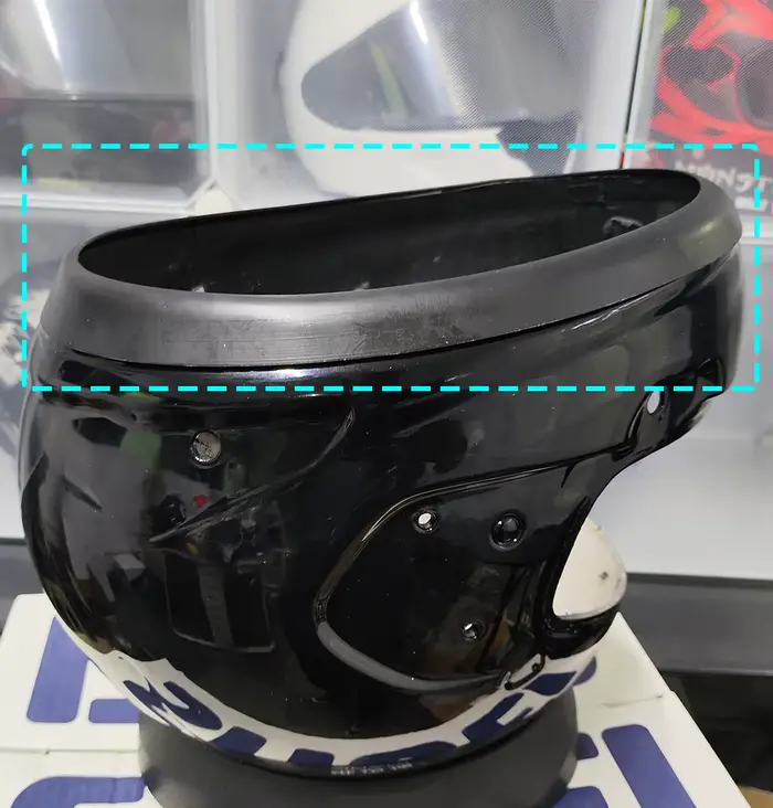 Bande de protection en caoutchouc pour fond de casque ARAI RX7X