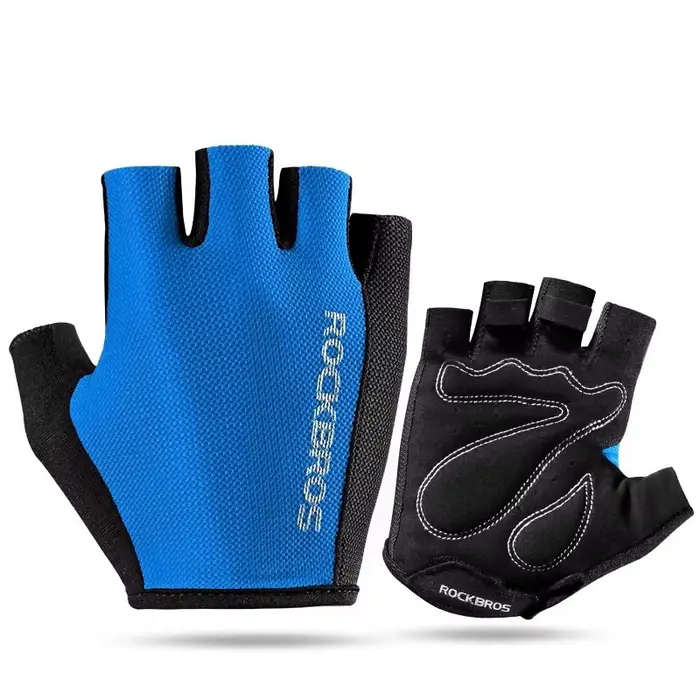 ROCKBROS gants de vélo demi doigt été respirant anti-dérapant SBR Pad antichoc vtt route vélo gants 
