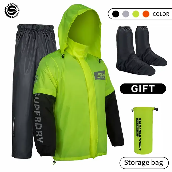 Star Field Knight-Ensemble de vêtements d'équitation de moto pour hommes et femmes, imperméable, pan