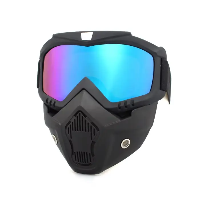 Casque de vélo intégral avec masque anti-buée, équipement de protection intégral pour la tête, masqu