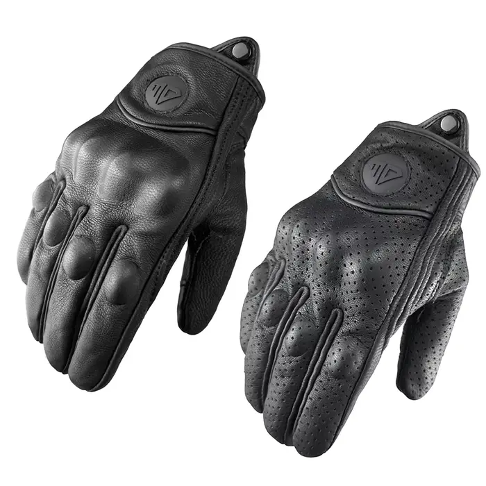 Gants de moto en cuir pour hommes et femmes